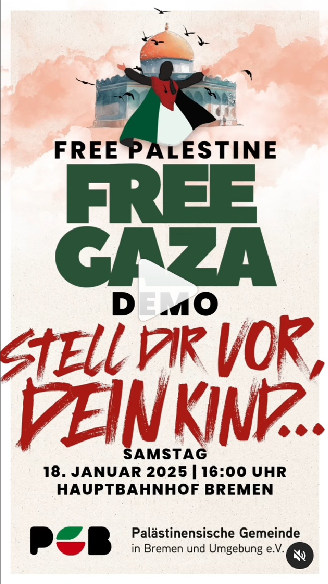 Free Gaza Demo 18.01.2025